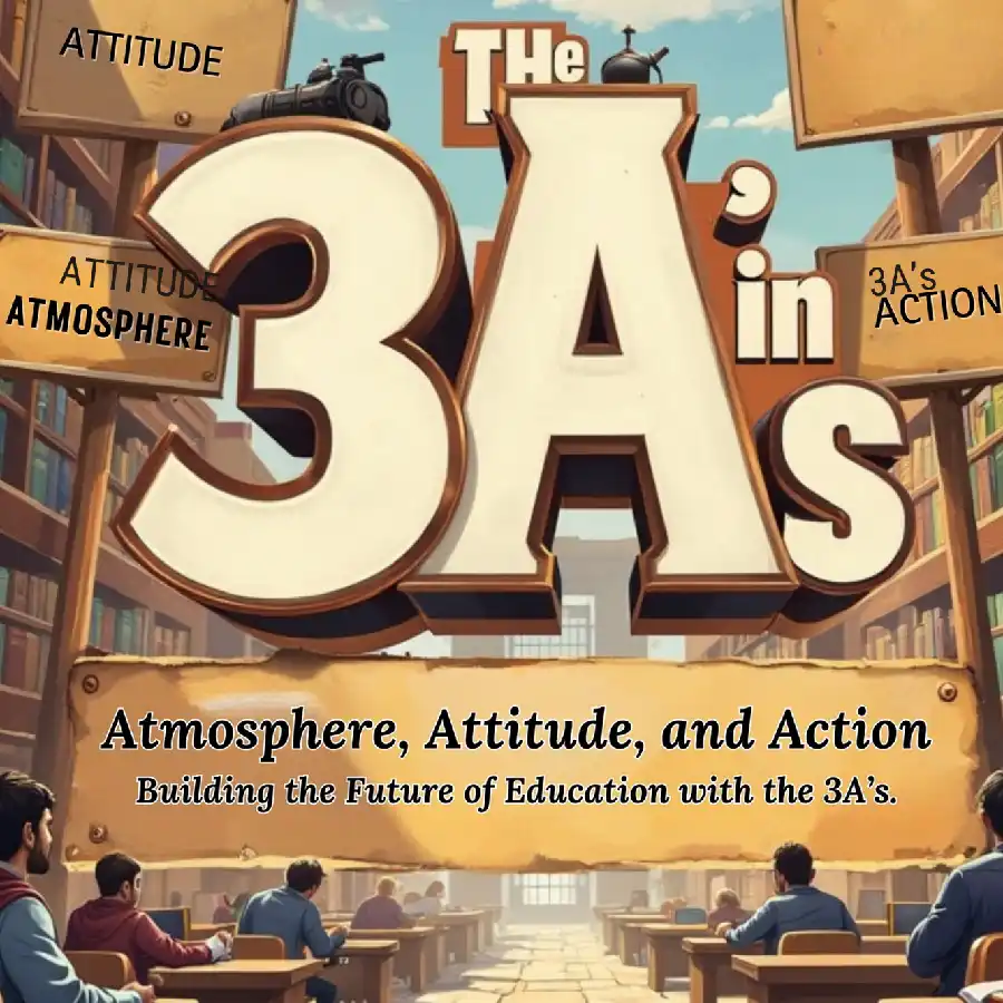A graphic representation of The 3A's Framework—Atmosphere, Attitude, and Actionable Learning—which are essential components of an optimal learning environment for student engagement.