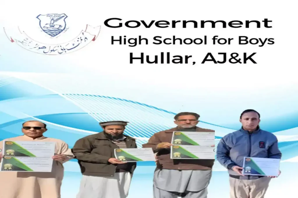 Male teachers holding certificates at Government High School for Boys, showcasing the trust and validation for our Early Childhood Teacher Qualifications.