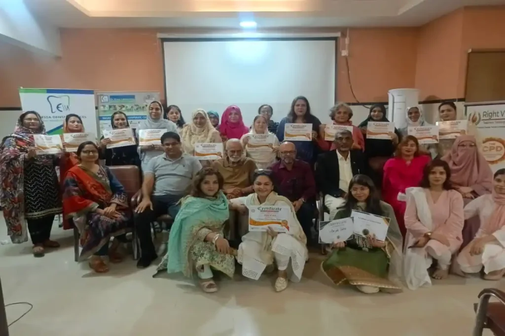 Diverse group of teachers and trainers in a professional setting, symbolizing specialized training in Early Childhood Teacher Qualifications and modern educational expertise.