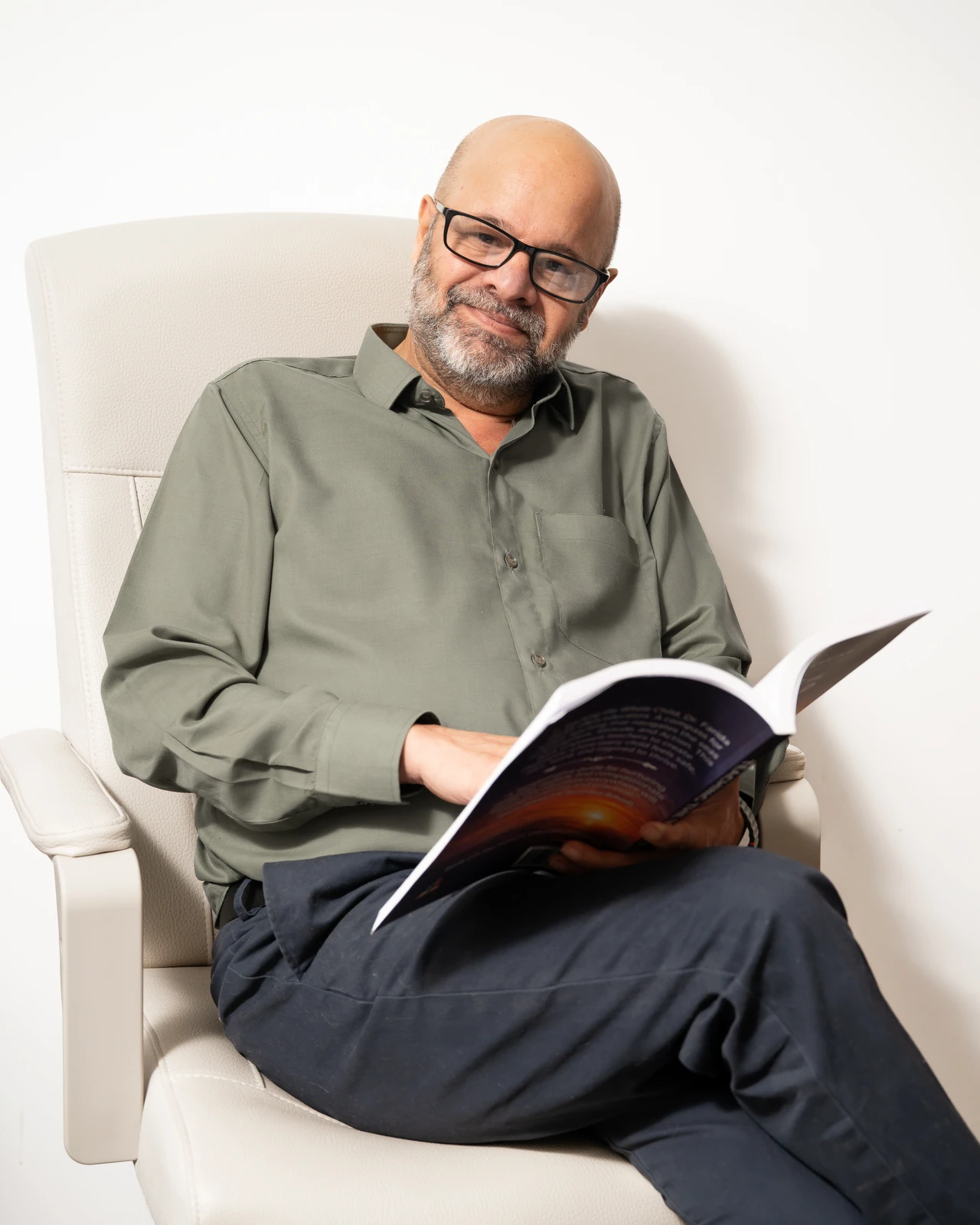 Projects 1 Asjad Sheikh reading a book
